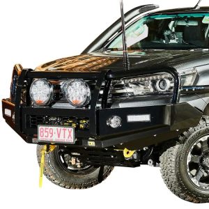 TJM outback bull bar black steel